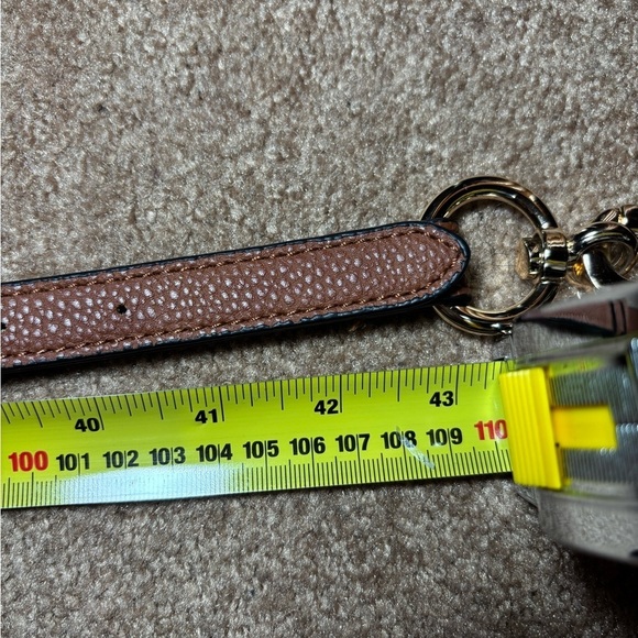 STEVE MADDEN Brown Replacement Pebbled Faux Leather Crossbody Strap Gold Hdware